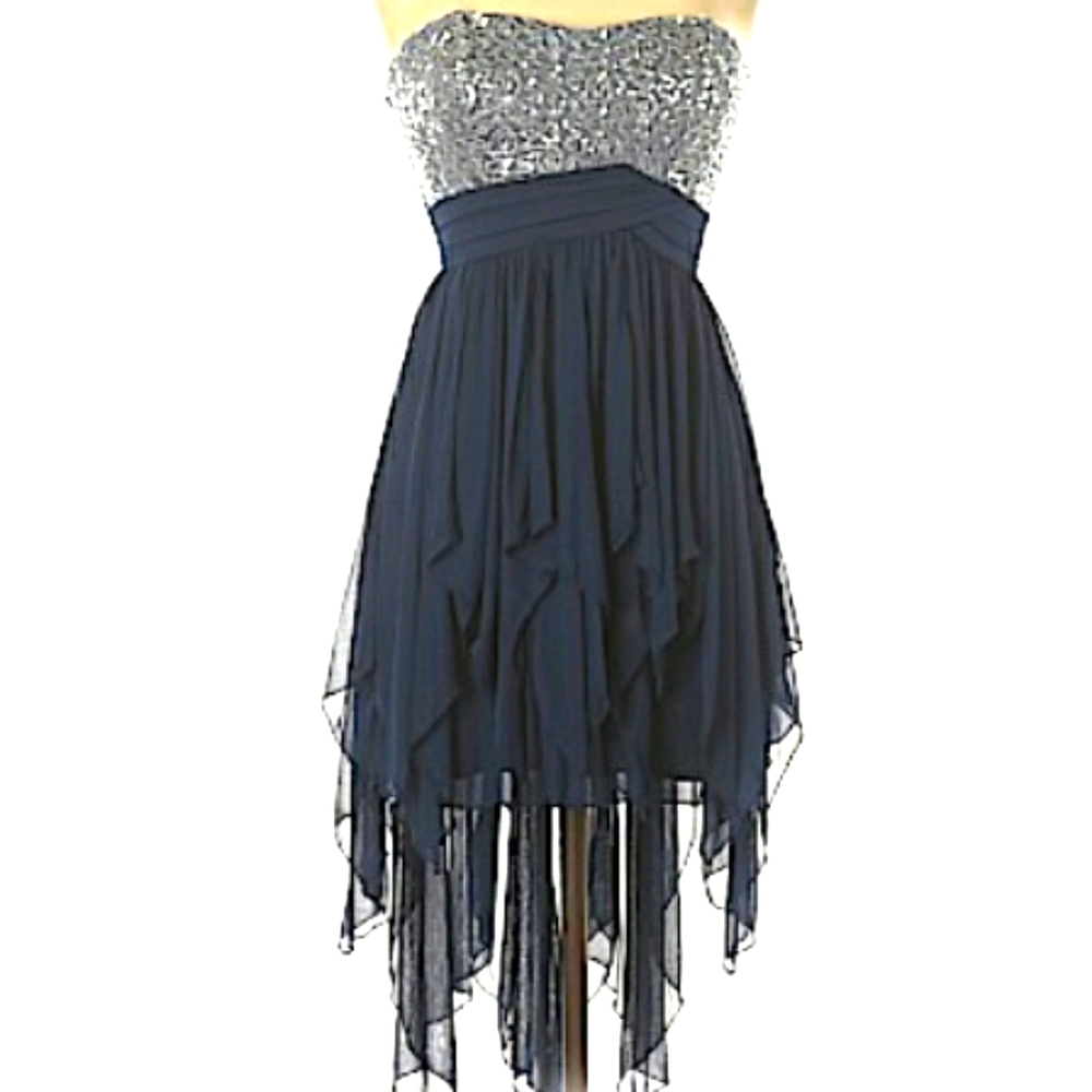 Navy blue n sequin dress
